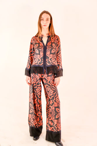 Capri Silk Flare Pants