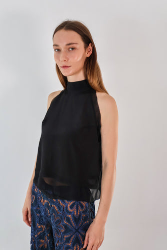 Cutaway Silk Top